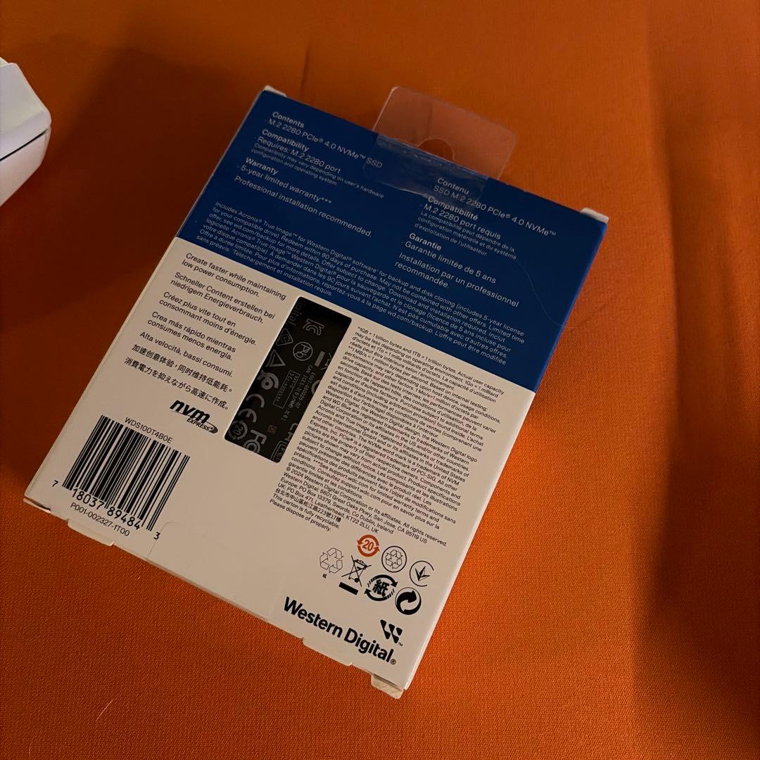 WD Blue SN5000 1TB NVMe SSD 開封済み未使用品