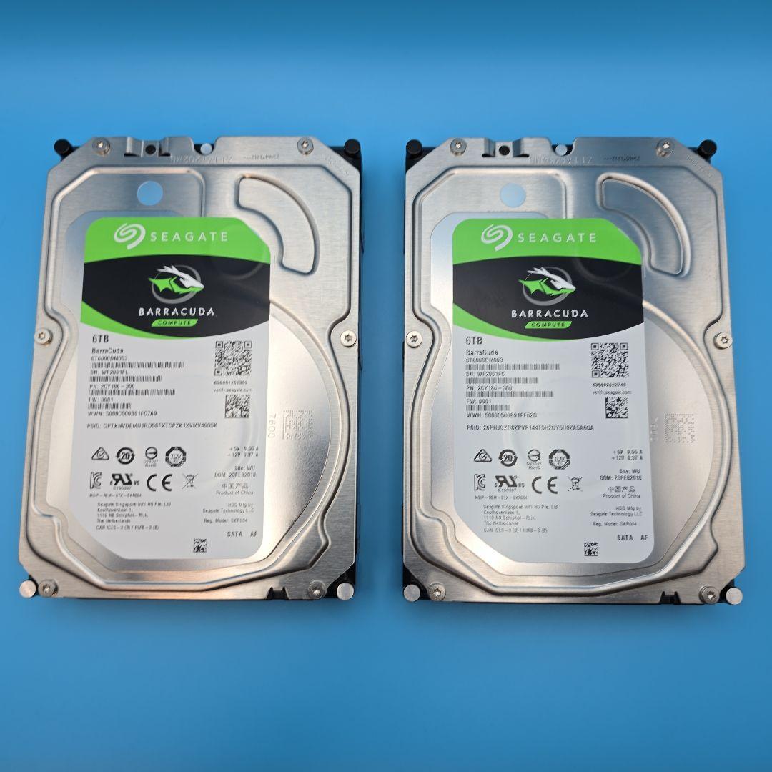 Seagate 6TB HDD × 2台セット (ST6000DM003)