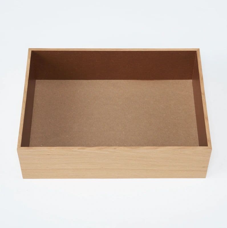 新品未使用【廃盤品】無印良品 木製収納ケース オーク材 ワイド2段