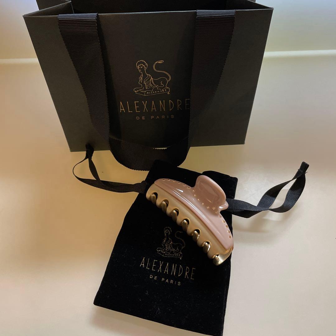 アレクサンドルドゥパリ　ヘアクリップ　グレージュ