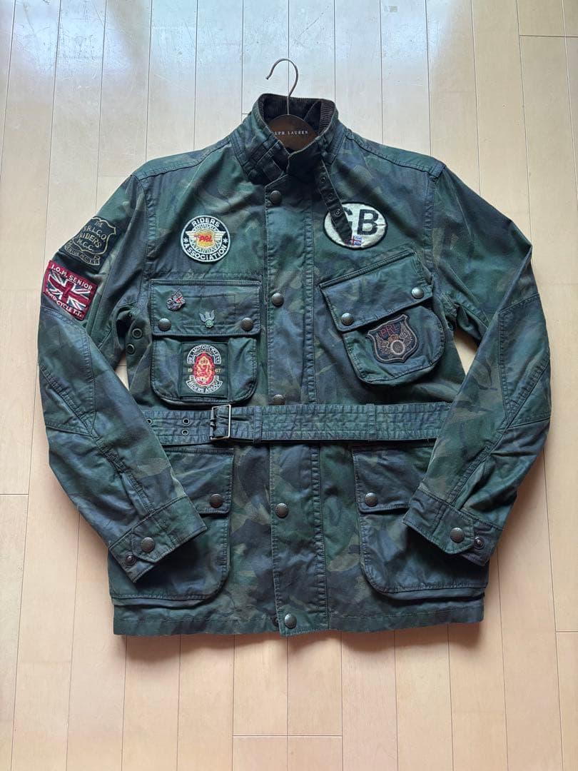 ラルフローレン　オイル　クロス　ジャケット　xsサイズ　カモ　迷彩