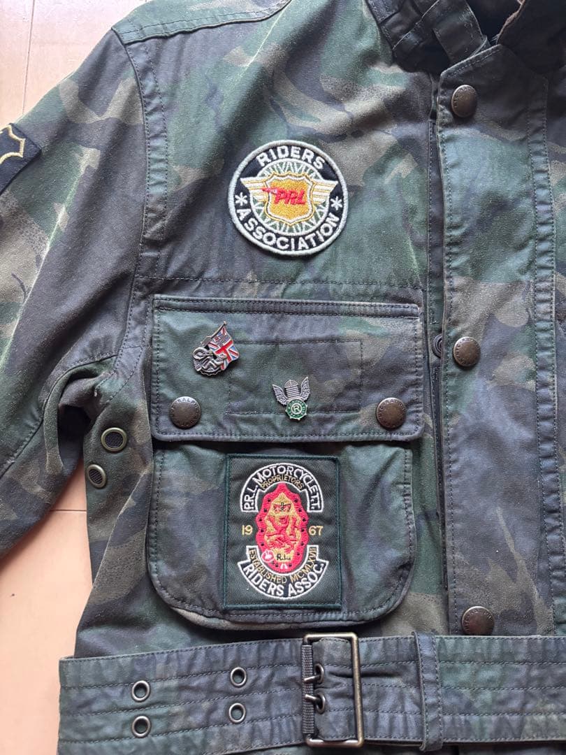 ラルフローレン　オイル　クロス　ジャケット　xsサイズ　カモ　迷彩