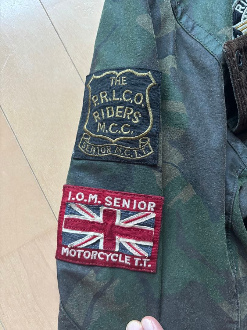 ラルフローレン　オイル　クロス　ジャケット　xsサイズ　カモ　迷彩