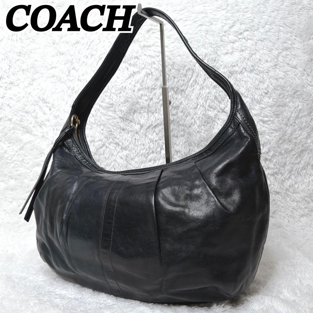バッグ coach Ergo Pleated Hobo bag y2k black