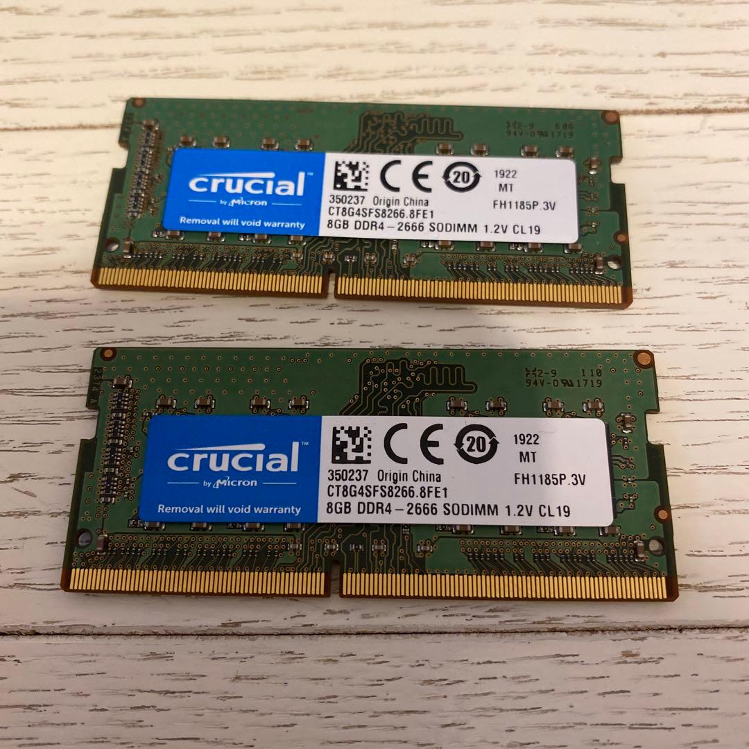 Crucial DDR4-2666 16GB (8GB×2) メモリ