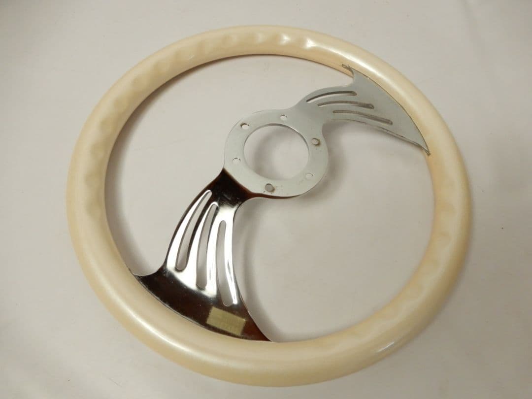 【美品】Junis ウッド ステアリング バタフライ ハンドル 2スポーク