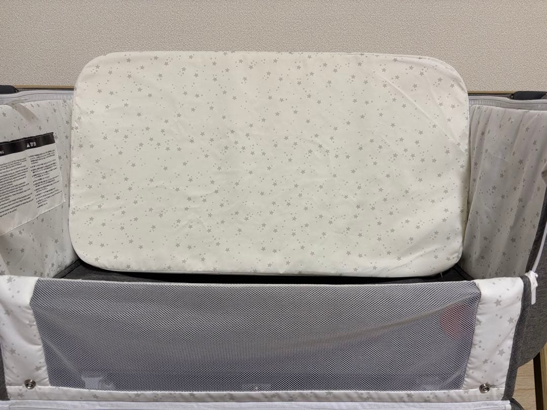 HZDMJ ベビーベッド　高さ調節可　コンパクト　折り畳み　ゆりかご