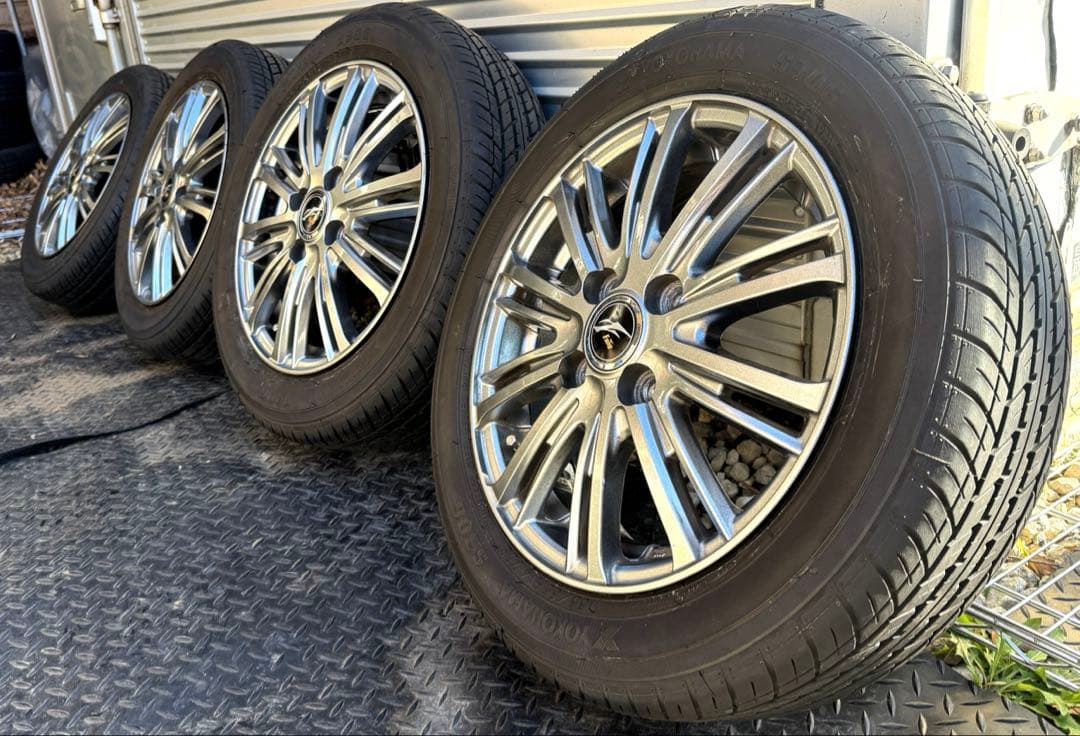 【バリ山　21年製】155\65R14 アルミ4本セット