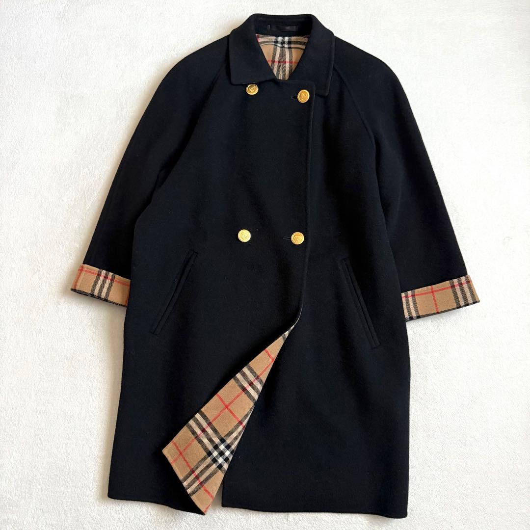 Burberrys ピーコート カシミア混 ブラック ビンテージ 7号
