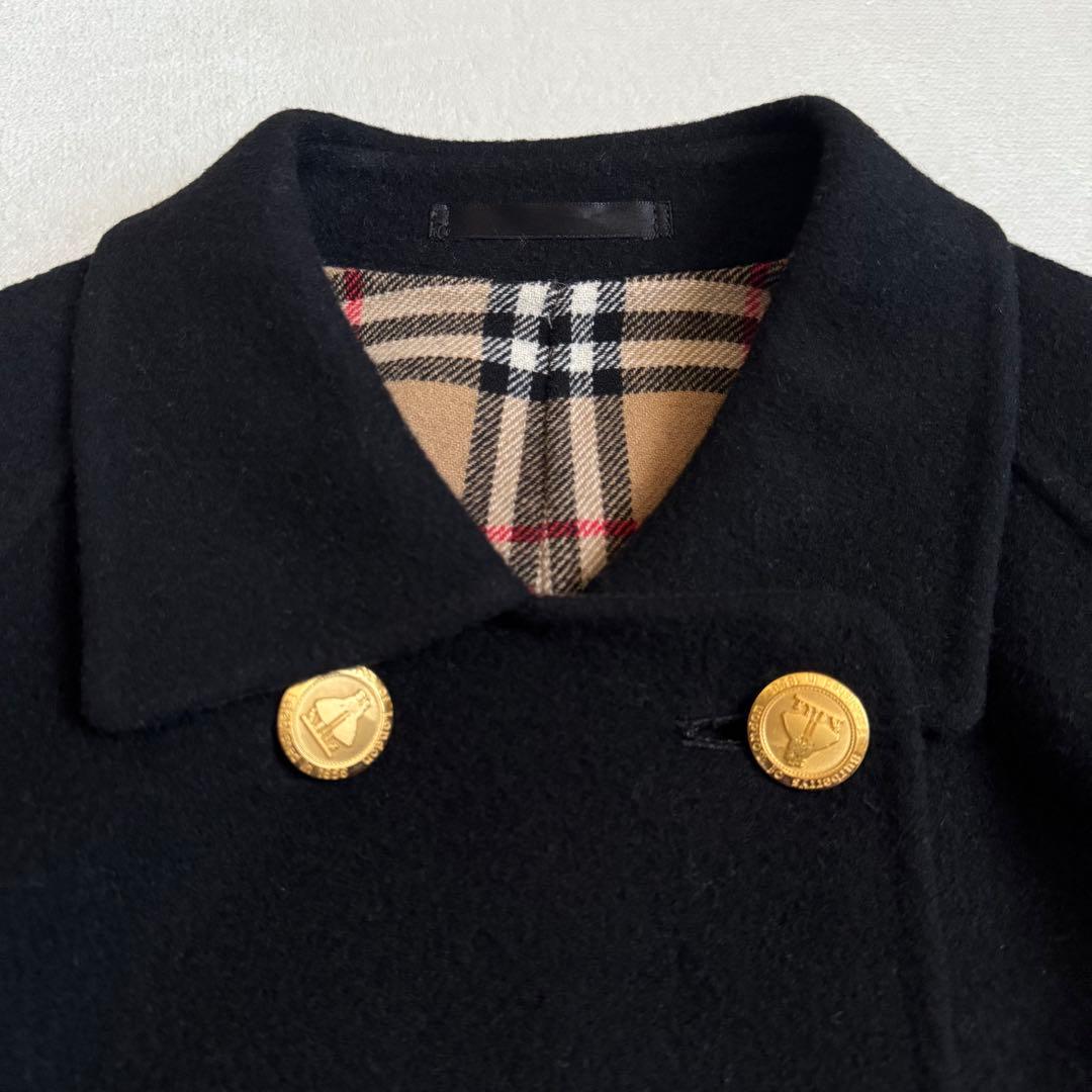Burberrys ピーコート カシミア混 ブラック ビンテージ 7号