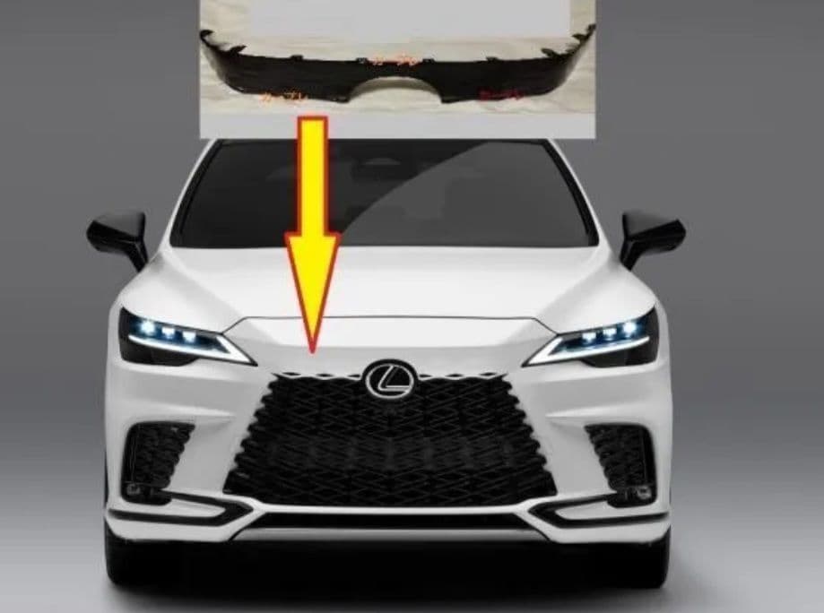RX5代目純正RX350 RX500h スピンドルグリル化　グリルカバーブラック