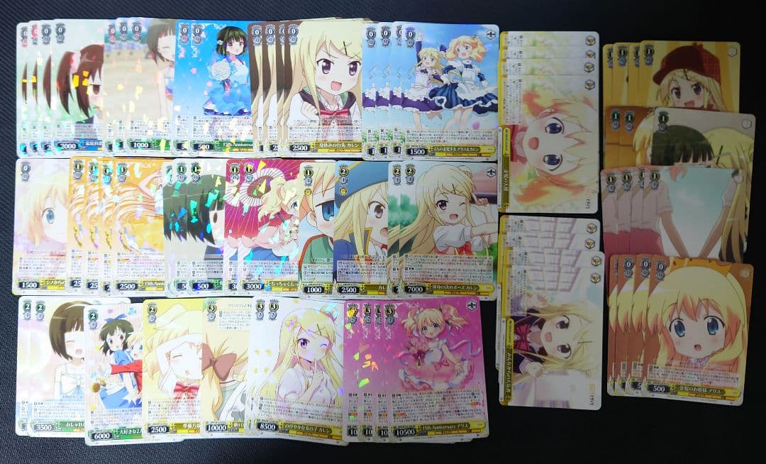 ヴァイスシュヴァルツ　きんいろモザイク　８枝　デッキ　パーツ付き