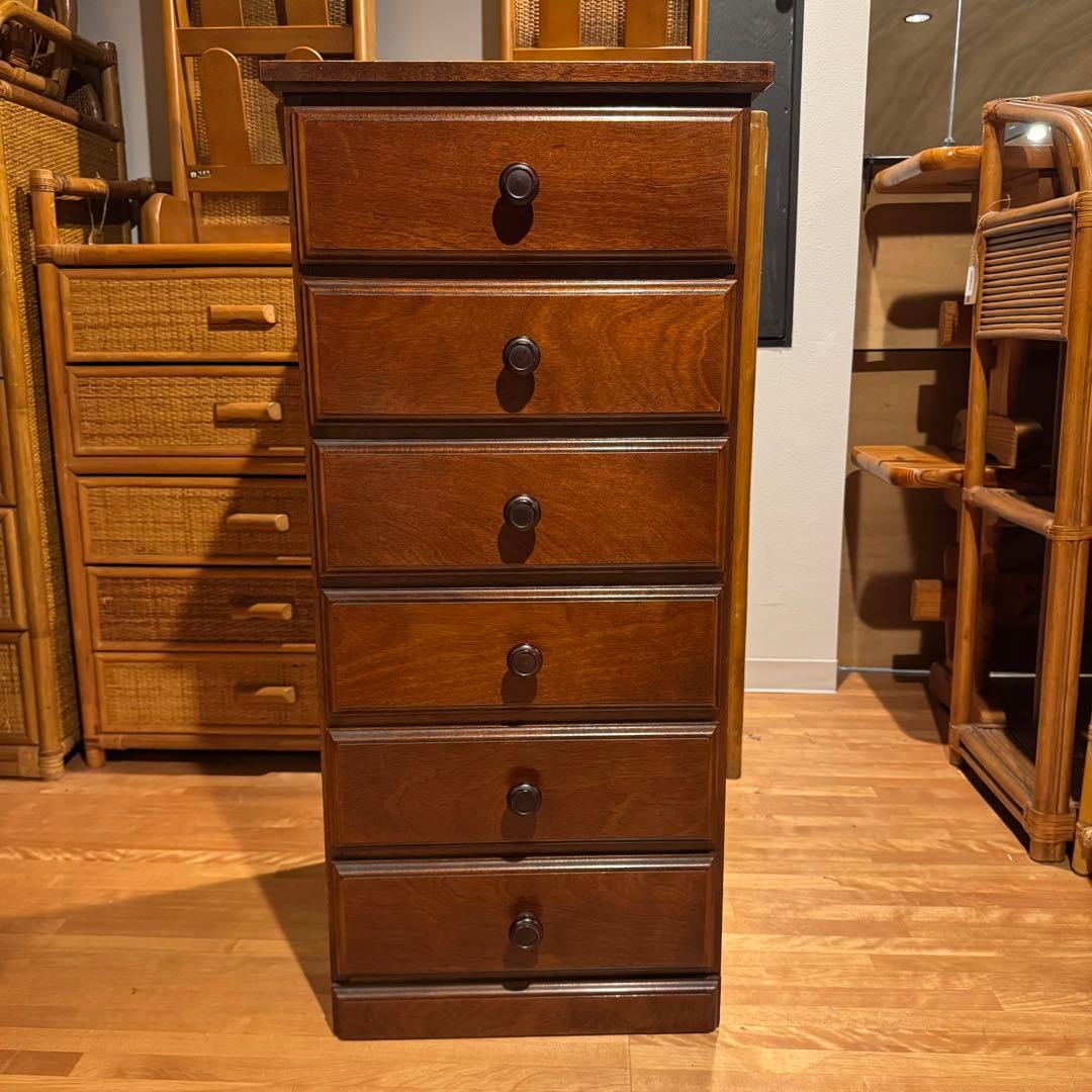 起立木工 6段チェスト サイドチェスト ヴィンテージ家具