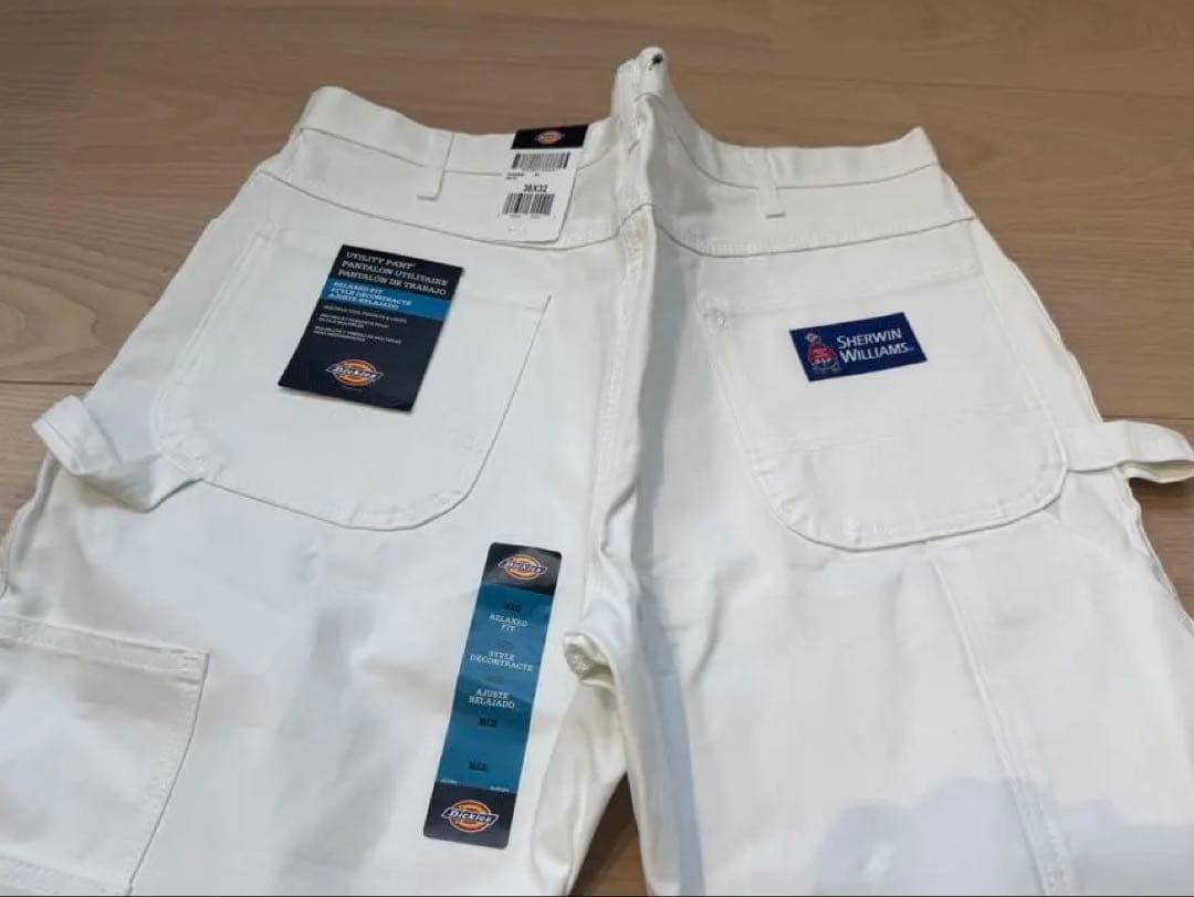 ③Sherwin-Williams ホワイトカーゴパンツ　38✖️32 新品