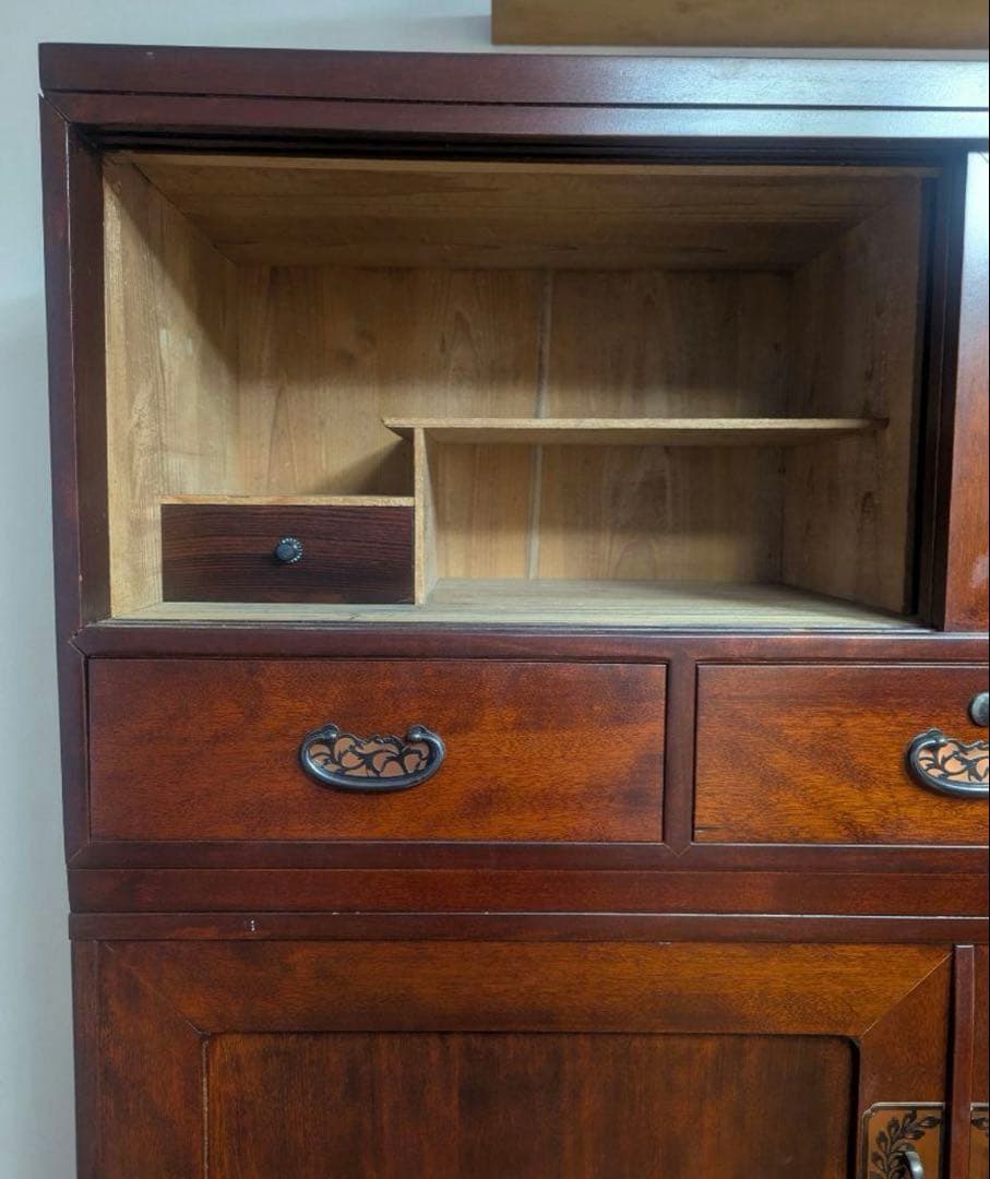 昭和　和ダンス　木製　(送料込み価格)