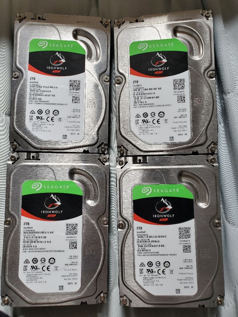 Seagate IronWolf 2TB HDD 4台セット 計8TB