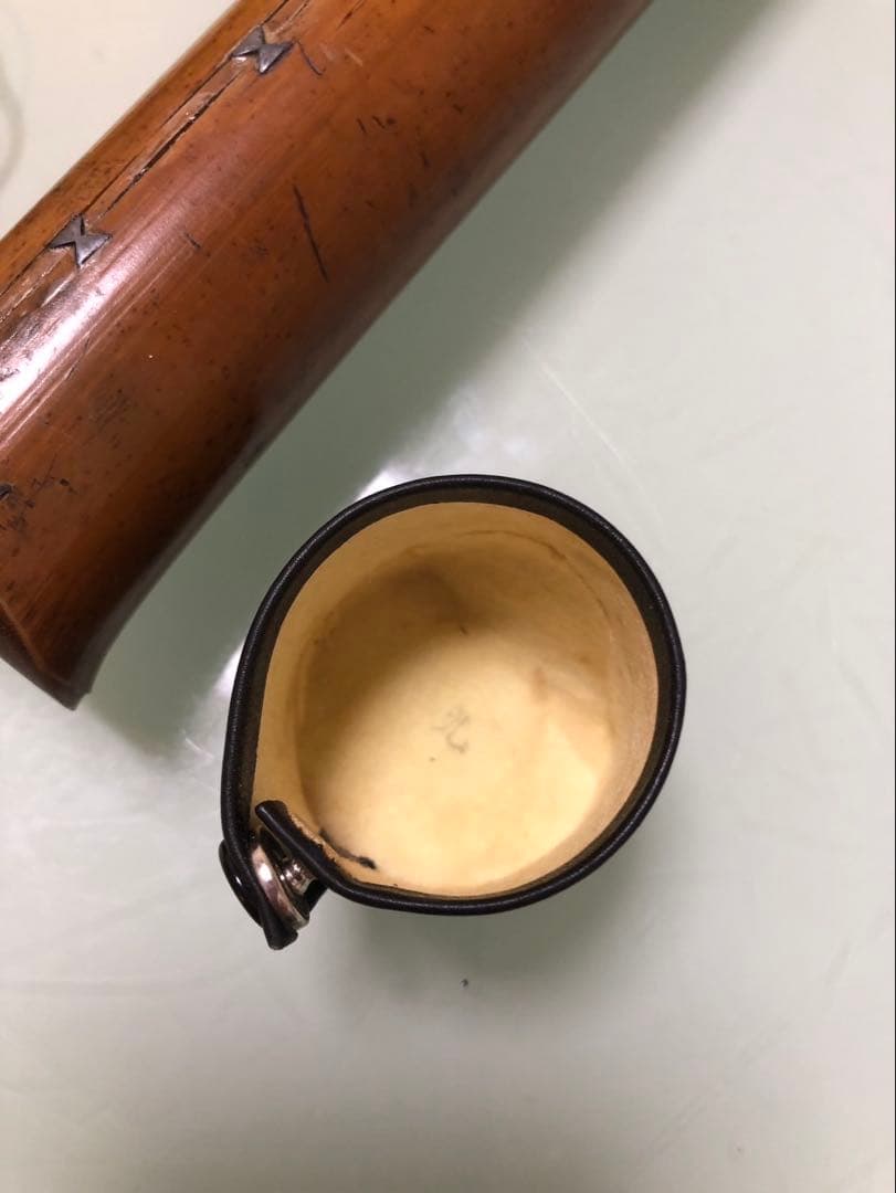 尺八本体 管楽器 雅楽 和楽器 竹製 5穴 約55cm ケース付き