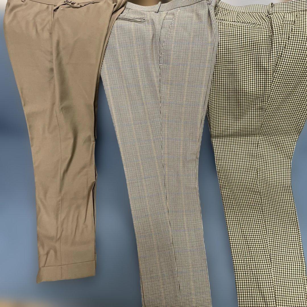 スラックス 5点セット ベージュ チェック柄