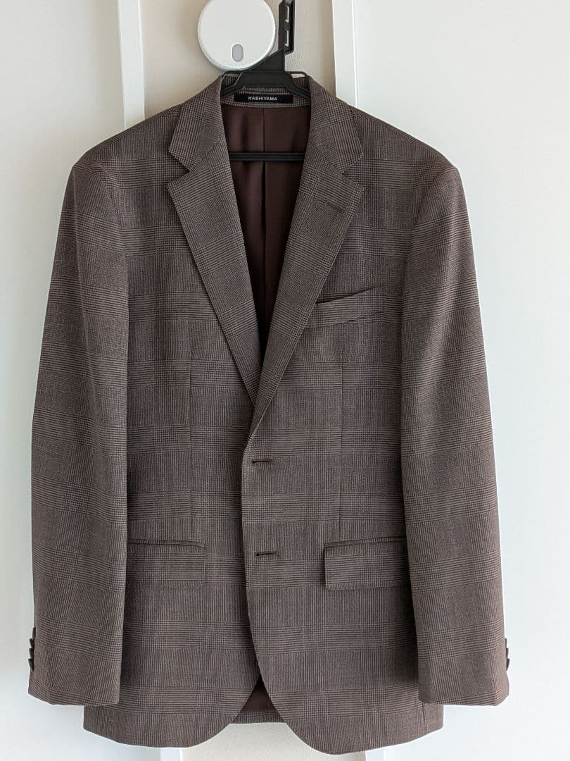 【美品】KASHIYAMA オーダースーツ 3ピース グレンチェック