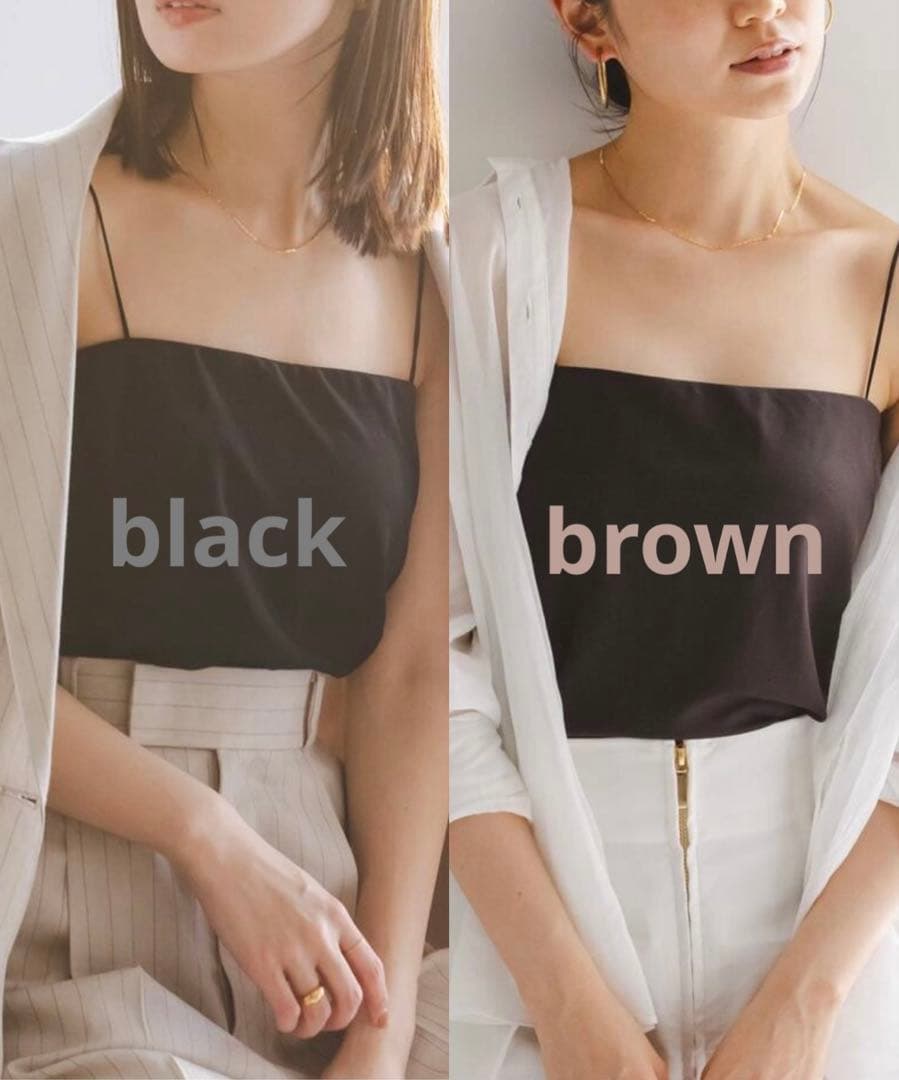 【Noble】カップ付きベアラインスイマーキャミ