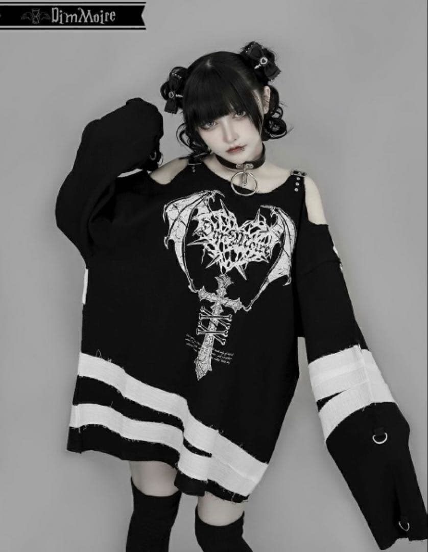 DimMoire【ディムモアール】救済の十字ガーゼトップス/Black