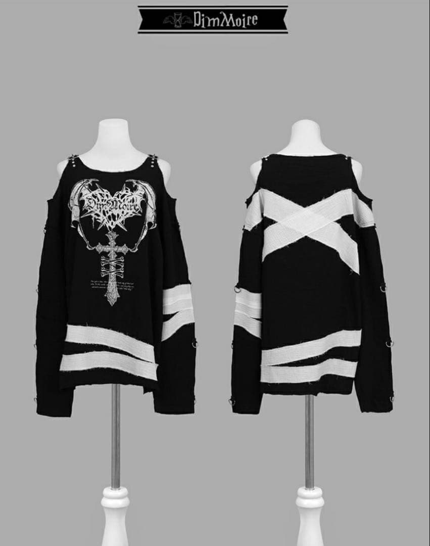 DimMoire【ディムモアール】救済の十字ガーゼトップス/Black