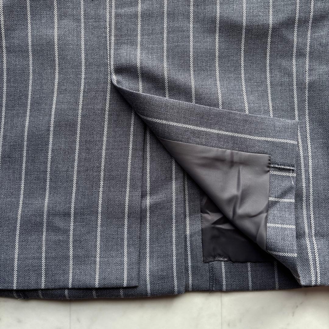 シティショップ 美品 オーバーサイズ Wジャケット グレー ストライプ