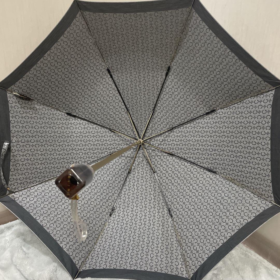 CELINE セリーヌ 折りたたみ傘 グレー UVカット 晴雨兼用