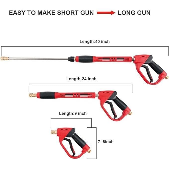 ★セット★Gaidoh高圧洗浄ガン 交換延長ロッド 高圧クリーニングガン