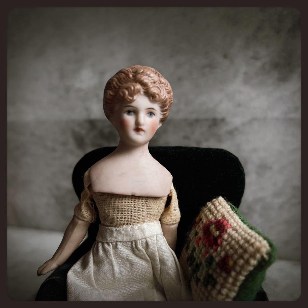 アンティーク 淑女のビスクドール　パリアンドール ドールハウス