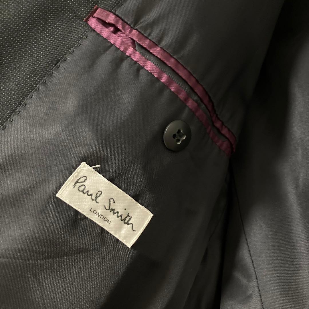 美品 Paul Smith スーツ L 3ボタン 2タック ポールスミス　黒