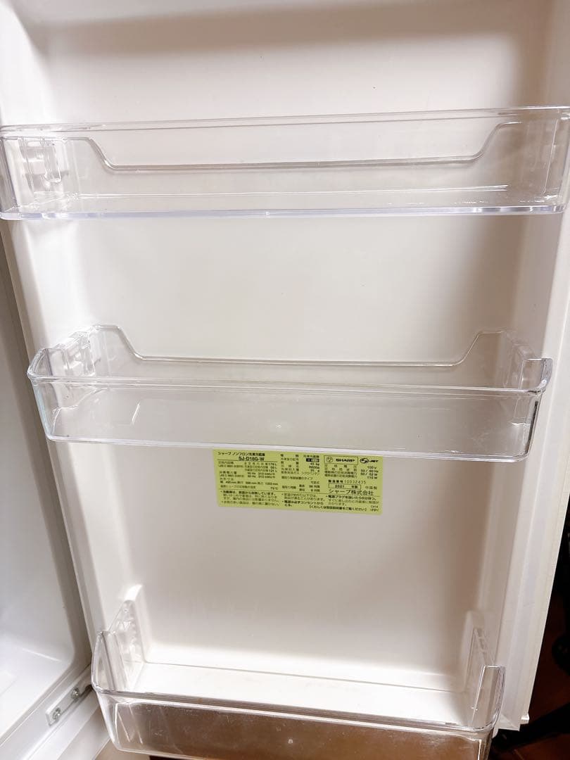 シャープ 冷蔵庫 幅49.5cm 179L SJ-D18P-W