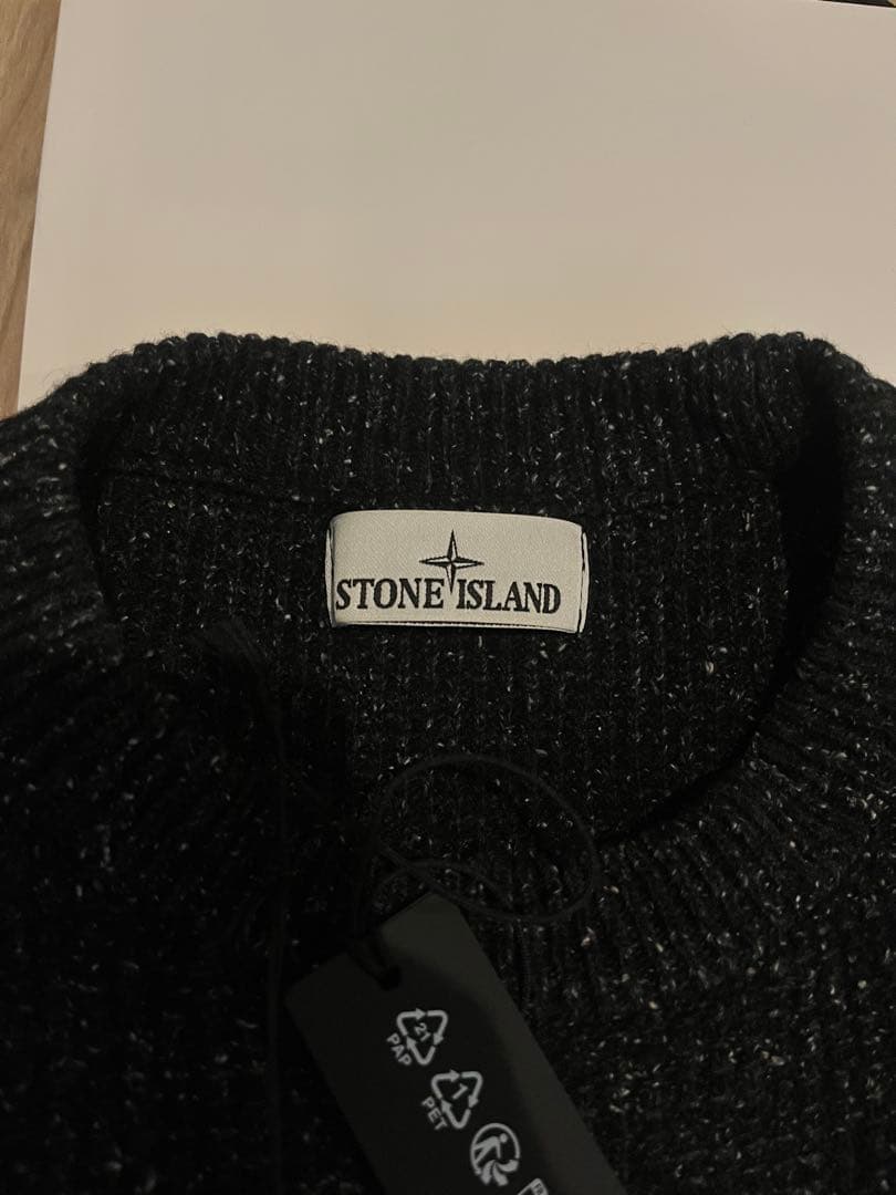 ★極美品 stone 黒7ゲージニット M ショッパー付き★
