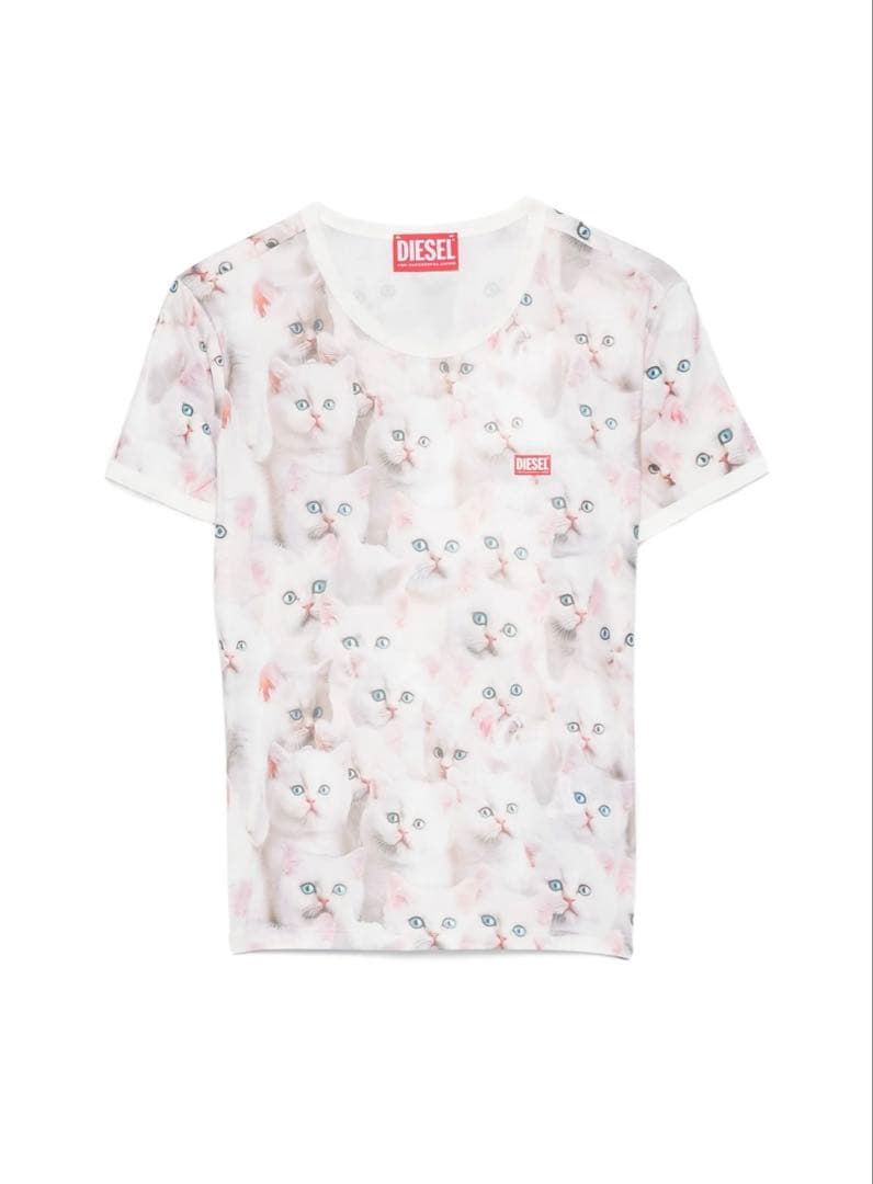 【日本完売】ディーゼル　猫　プリントTシャツ（セイラちゃん着用）
