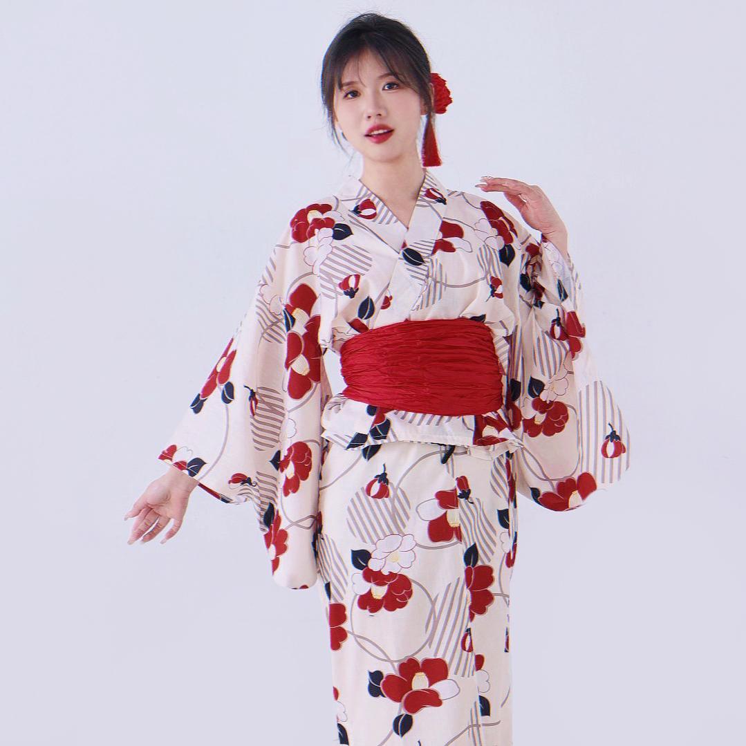 浴衣帯セット 二部式浴衣 浴衣ワンピ 3点セット セパレート浴衣 花見 D027