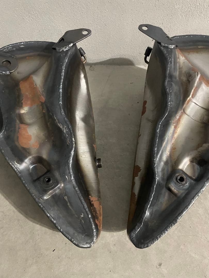 ハーレー ショベル ガソリンタンク 【分割タンク】当時物 ビンテージ パン