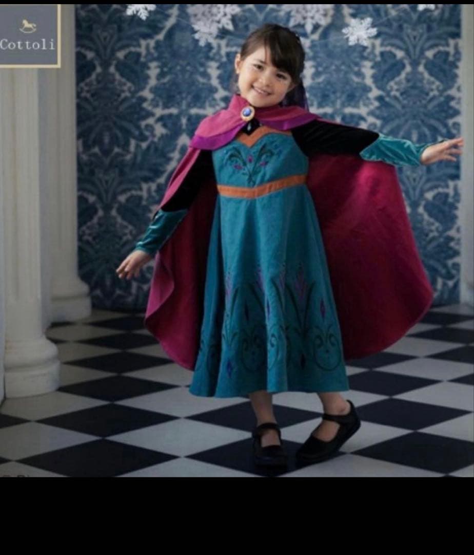 エルサ　戴冠式　ドレス　バースデイ　cottoliワンピース　アナと雪の女王