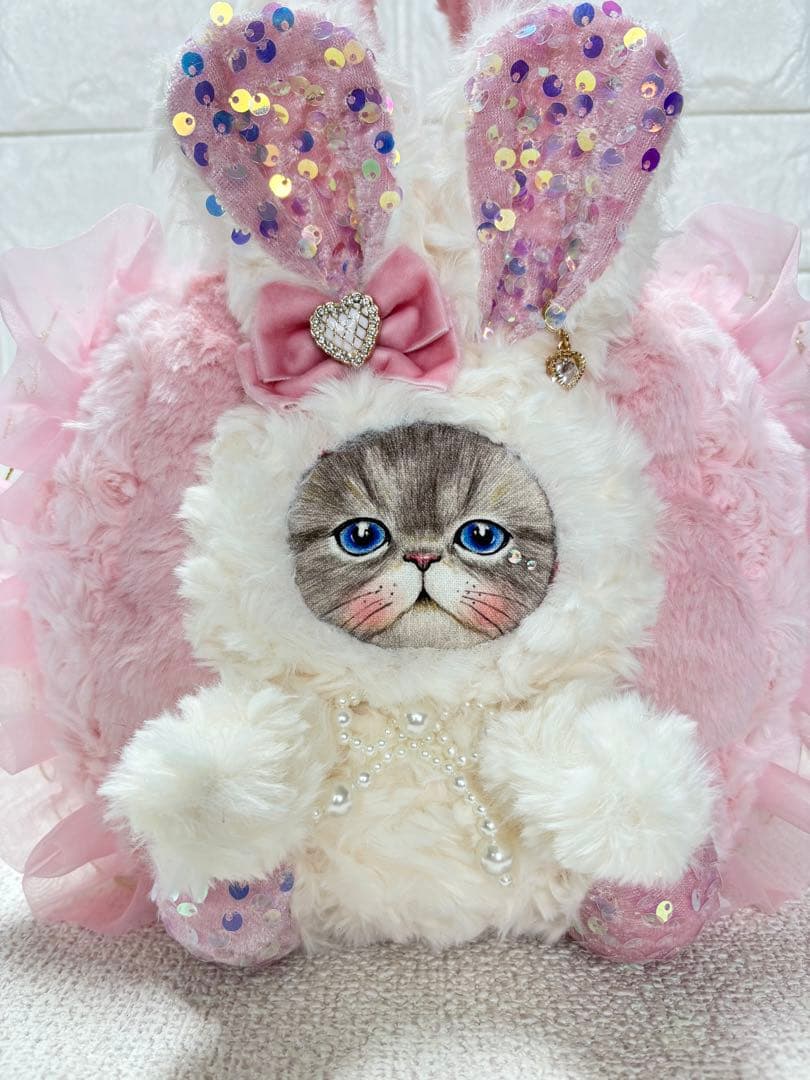 そ*2様 コヤンイサムチョン　ハンドメイド　ファーフリルバッグ　ピンク　ルミちゃ