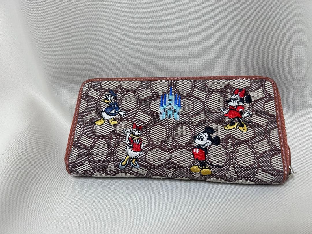 COACH コーチ 財布 ウォレット ディズニー ミッキー 50周年コラボ 刺繍