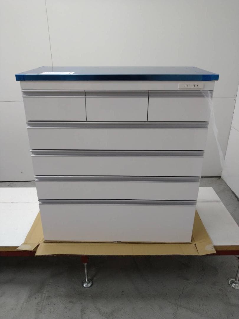 ◎6084 ステンレス頑丈ハイカウンター幅90 ホワイト