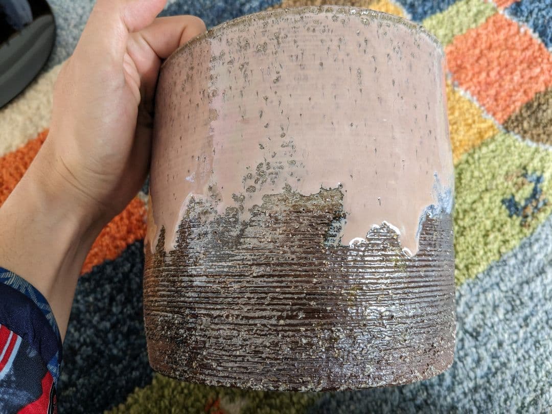 す*り様 【お値下げ】波多野善蔵　萩灰被水指　茶道具