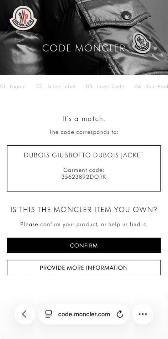 5925【QR確認済み・付属品】モンクレール☆フードロゴ入りダウン DUBOIS