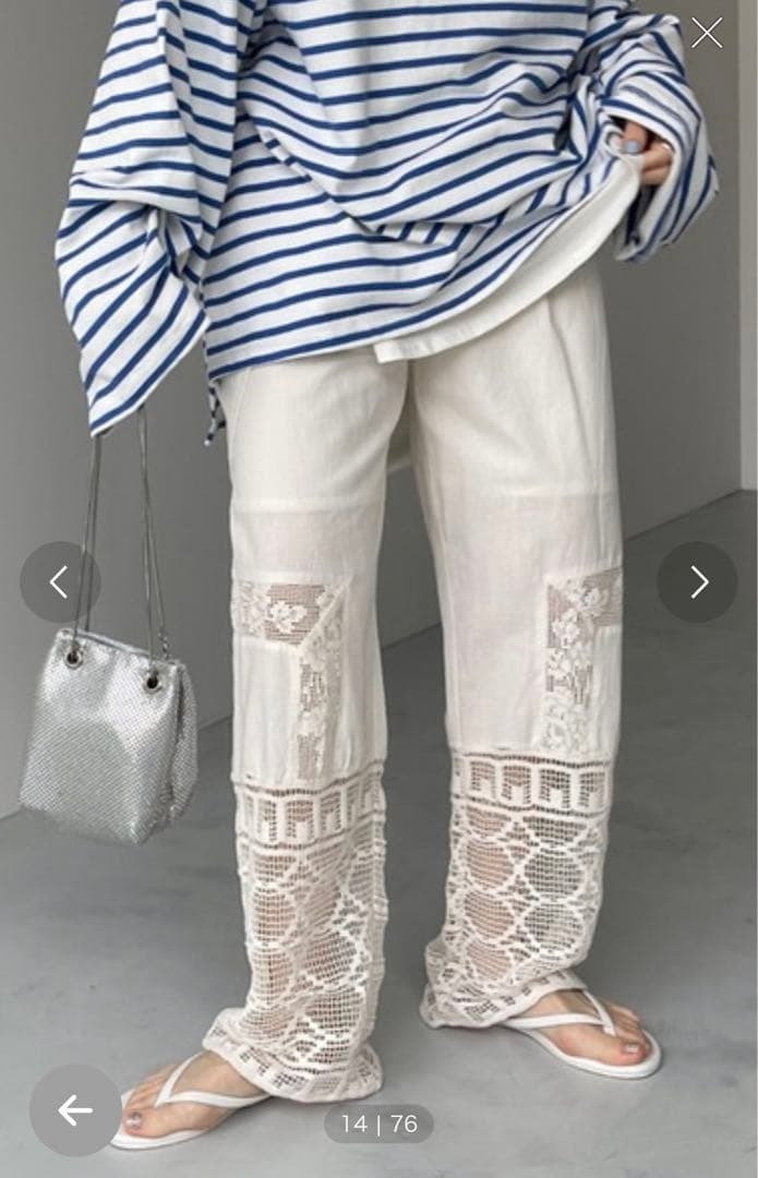 パンツ wee9s vintage like lace pants