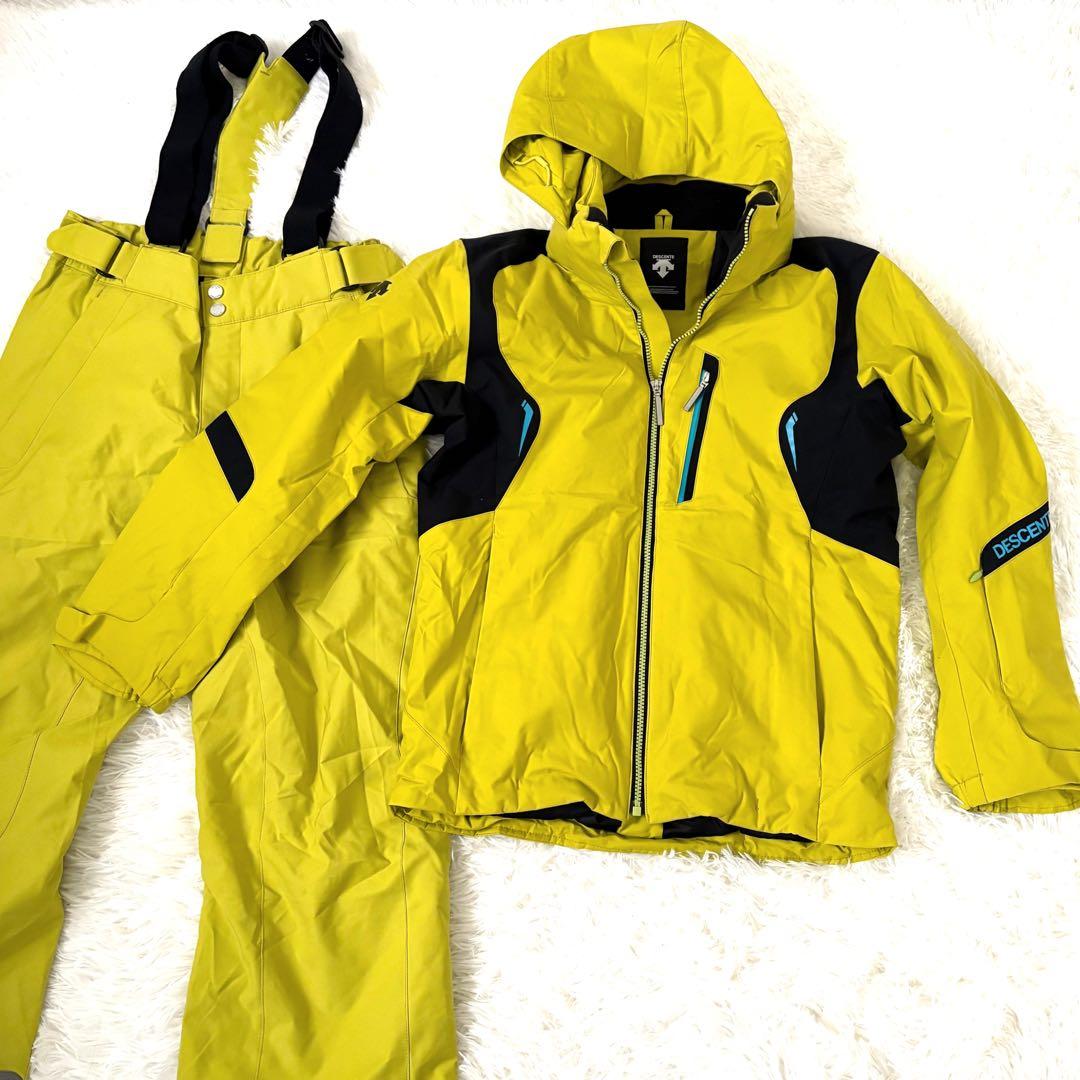 美品☆DESCENTE デサント スキーウェア　上下セット　上S 下M 黄色