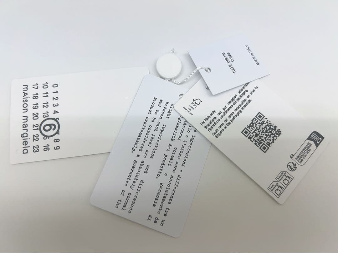 9AA33 新品未使用【MM6 Maison Margiela 】フープピアス