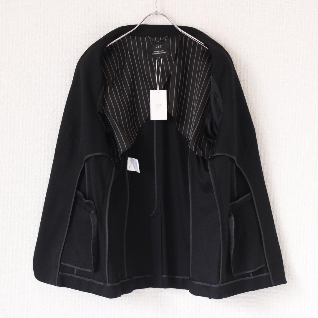【新品タグ付き】23区 テーラードジャケット 4L ブラック ウール