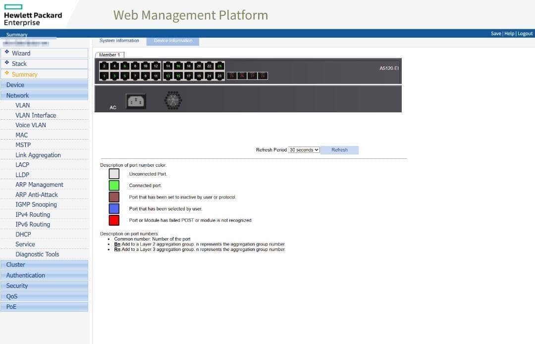 【新品】HPE A5120-24G EI Switch(L3スイッチ)