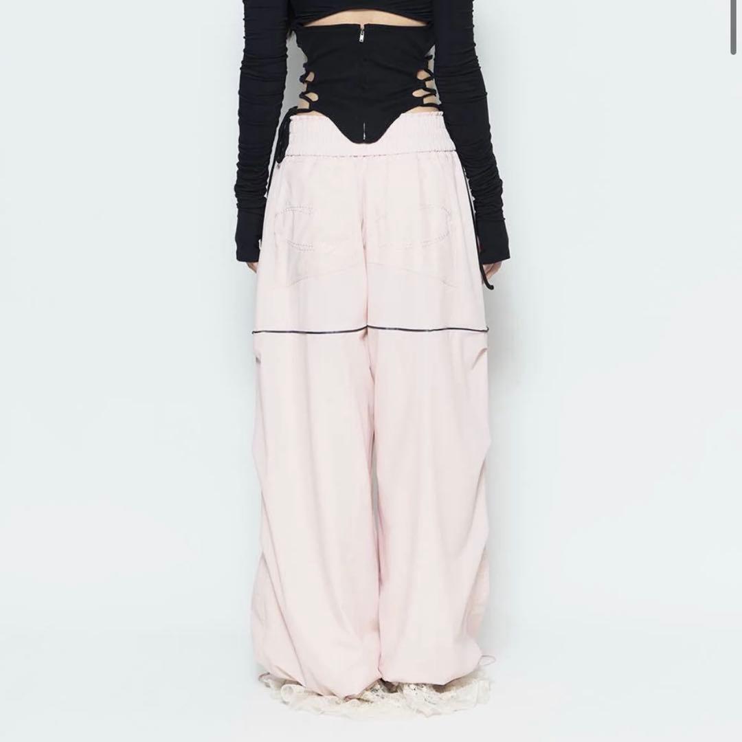 パンツ theredthread S nylon jersey pants lace