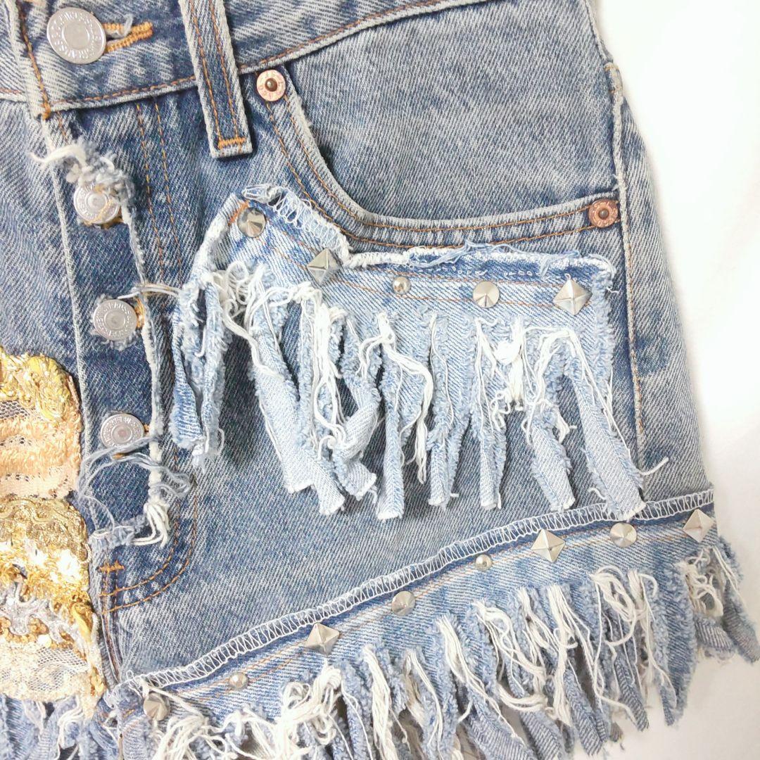 美品✨リメイクデニム LEVI’S ショートパンツ