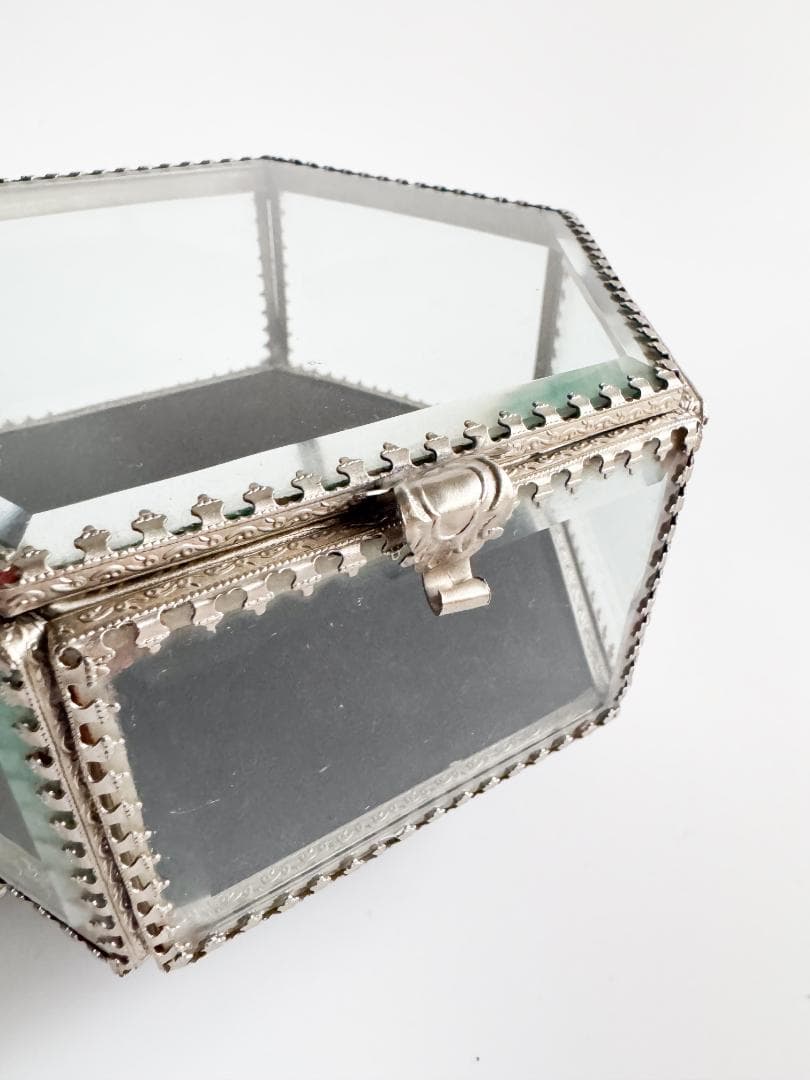 フランスアンティーク ジュエリーボックス 六角形